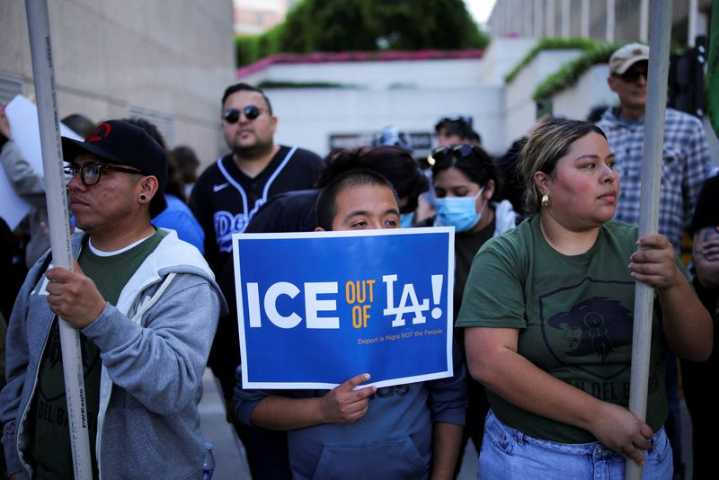 Protesters rally against ICE for second day in Los Angeles