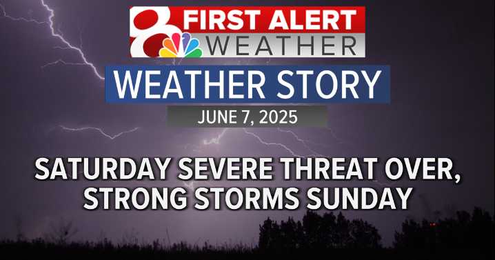 Forecast: Saturday severe weather threat is over, strong storms still possible Sunday