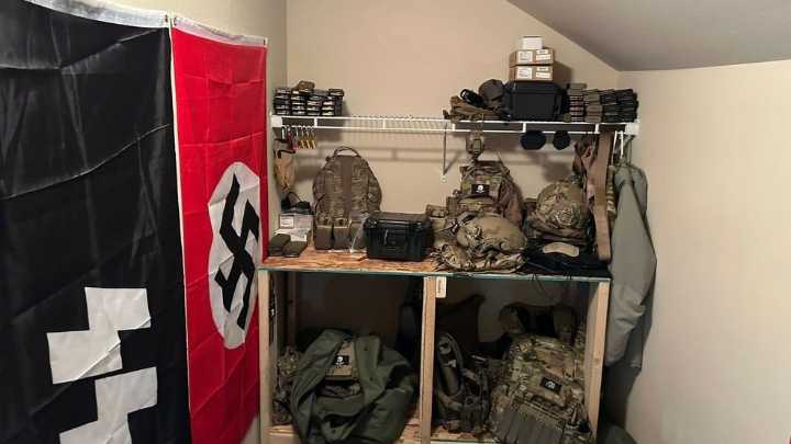 FBI discovers cache of guns, armor, Nazi paraphernalia while raiding Lacey home
