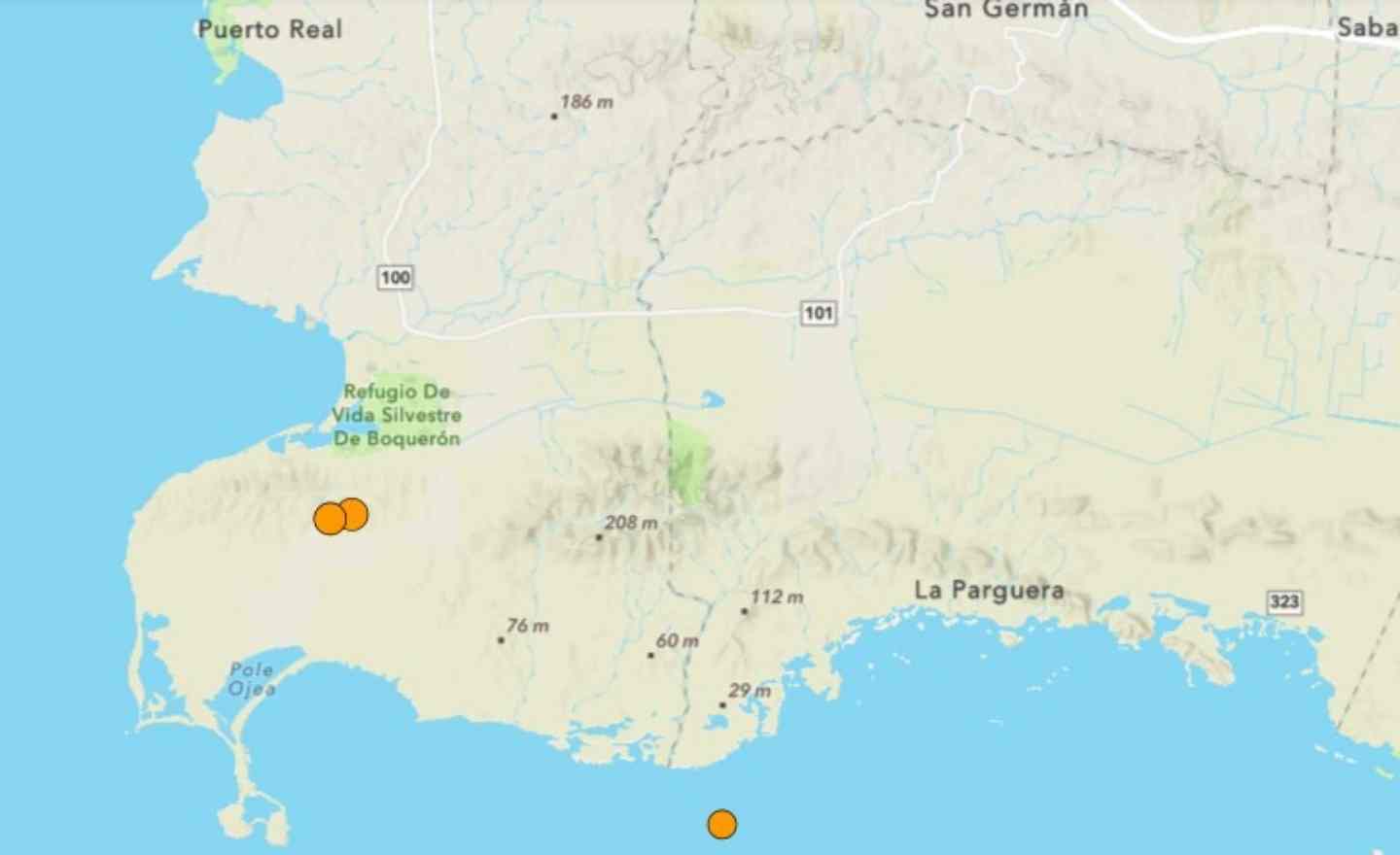 Dos temblores sacuden el suroeste de Puerto Rico en la mañana del domingo