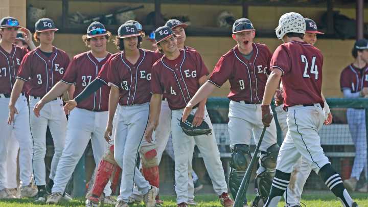 East Greenwich records the last out in their 12-8 win over North Providence