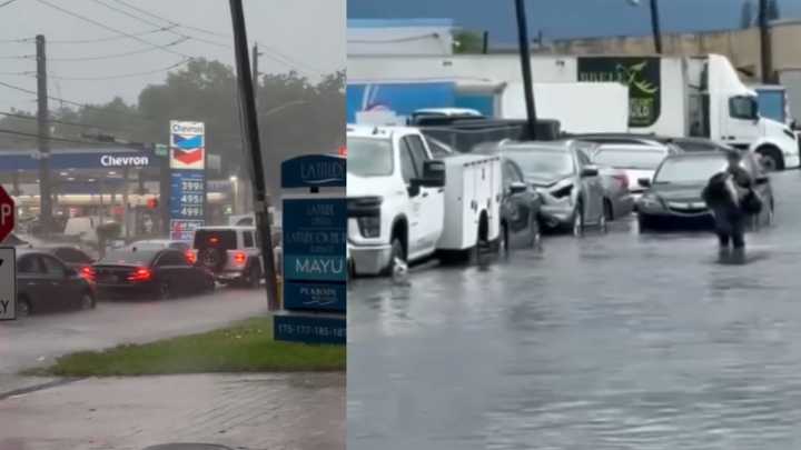Tormentas causan caos en Miami: vuelos detenidos, calles inundadas y árboles caídos