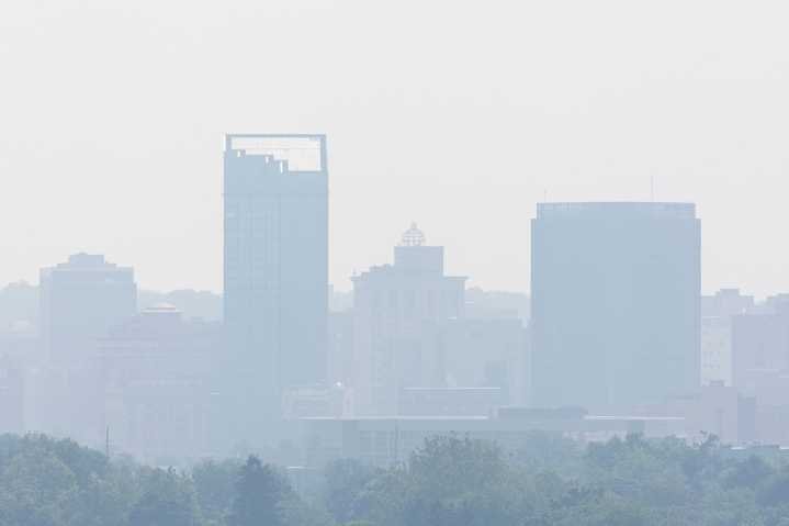 Photos show hazy skies as wildfire smoke covers swaths of Michigan
