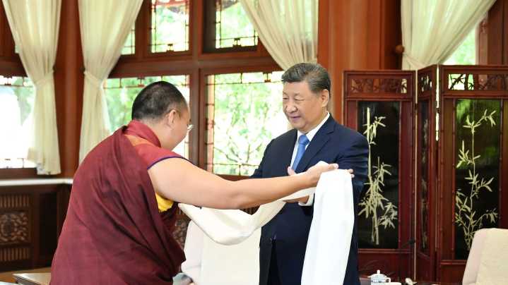 China's Panchen Lama pledges loyalty to the Communist Party in a meeting with Xi
