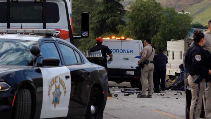 1 killed in rollover crash on freeway transition road in Paramount