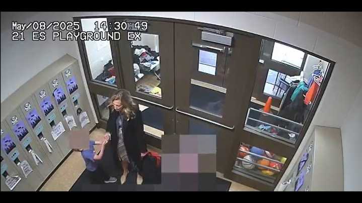 Surveillance video shows principal accused of assaulting student at Ohio elementary school