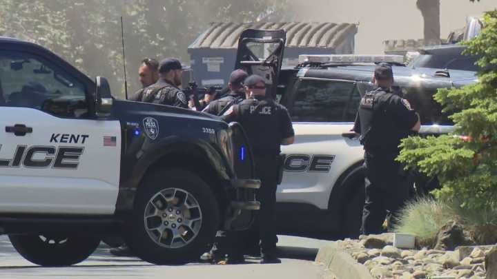 'Possible officer-involved shooting' at burning building in Kent