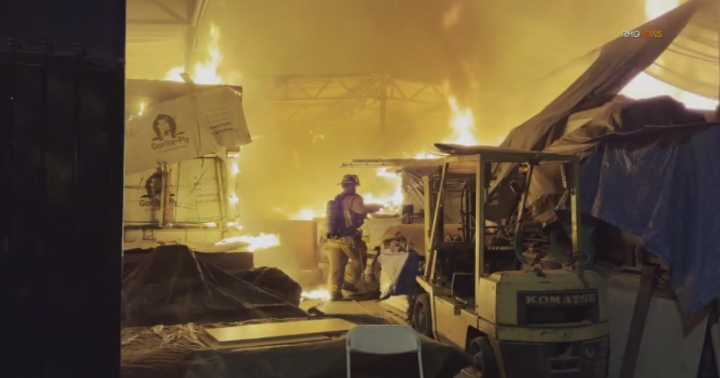 Fire in South Los Angeles neighborhood of Harvard Park burns multiple businesses