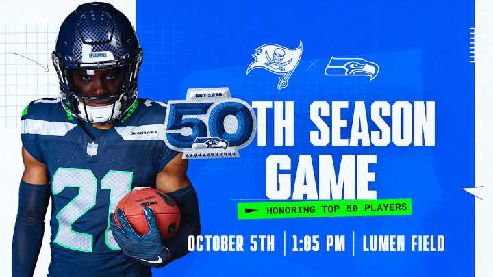 Seahawks To Host 50th Season Game Against Tampa Bay Buccaneers