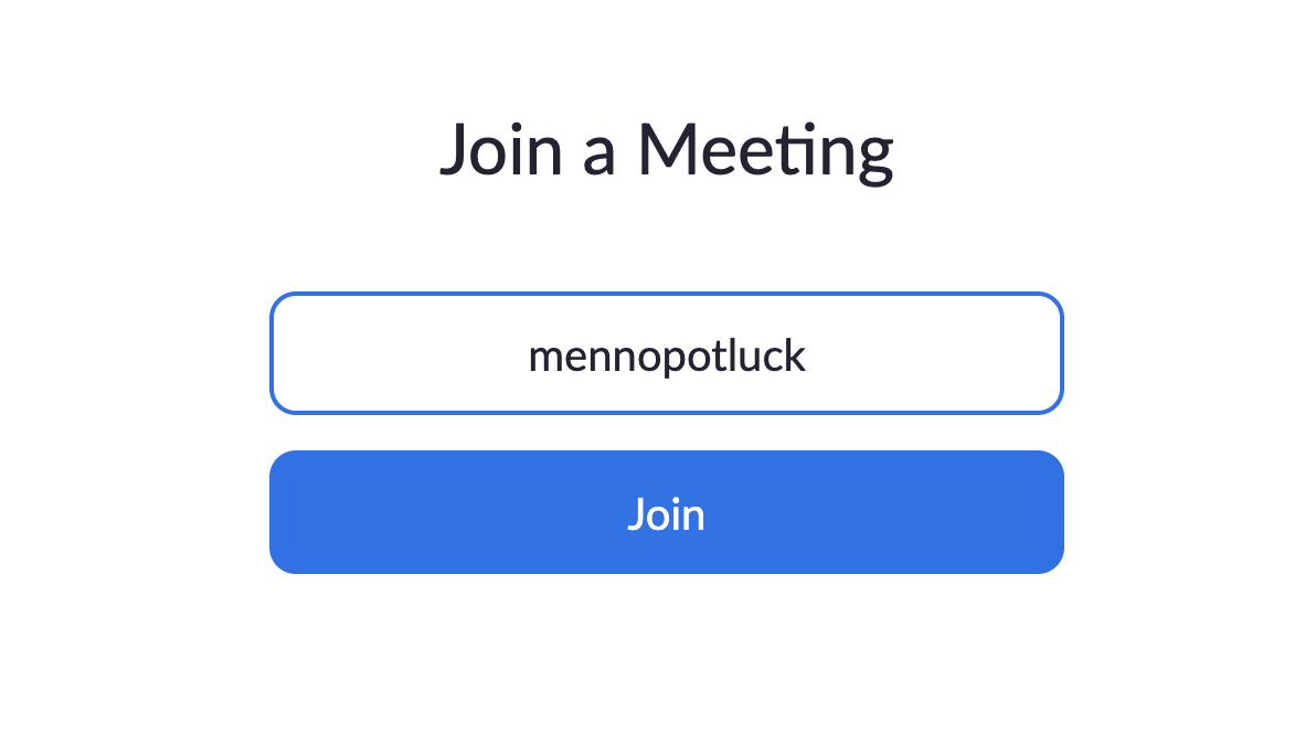 Mennonite Church Holds Potluck Via Zoom