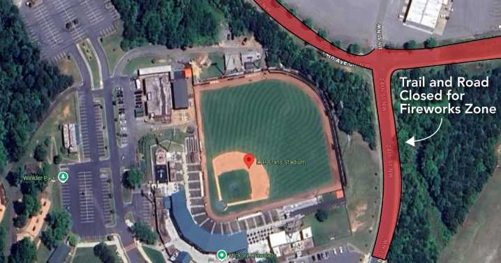 Trail, street closures announced for Hickory Crawdads fireworks