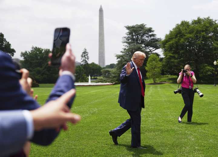 White House breaks ground on Trump projects to pave over Rose Garden grass, add flagpoles to lawns