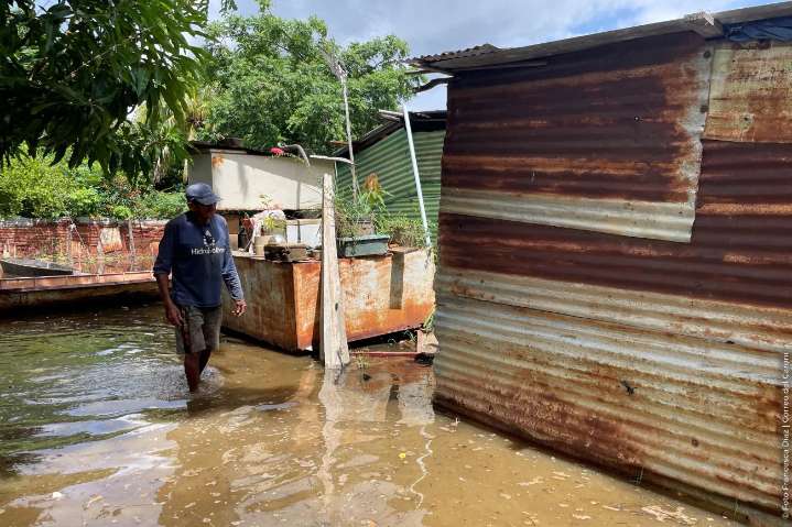 Más de 4 mil personas permanecen afectadas por crecida del río Orinoco en el estado Bolívar