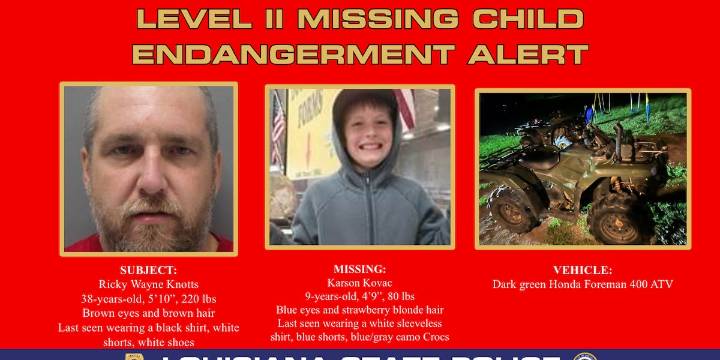 Statewide missing child alert issued for 9