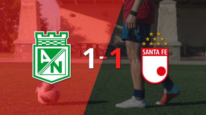 Santa Fe empató 1-1 en su visita a Atlético Nacional