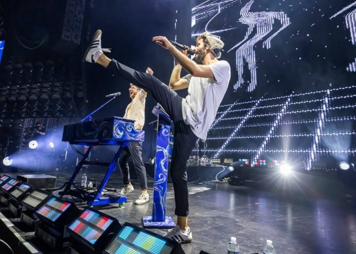 Down one but far from out, AJR gets to “The Good Part” at Pine Knob Music Theatre