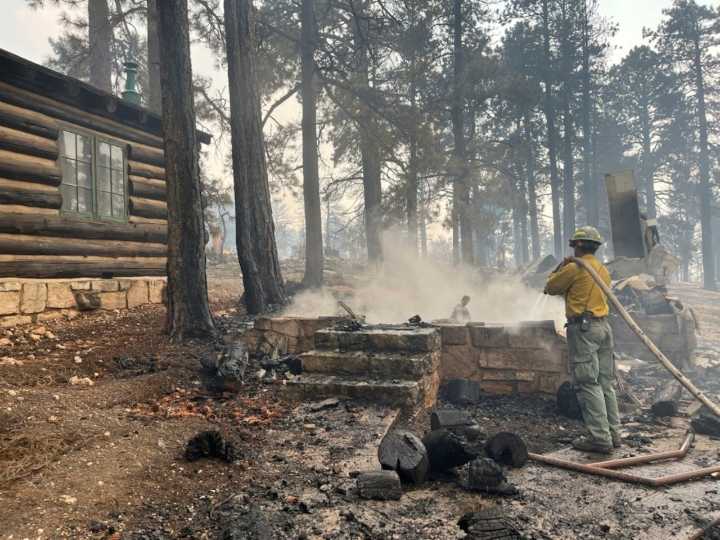 Grand Canyon wildfires force evacuations as rim lodge consumed by flames