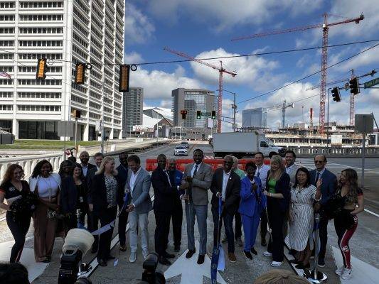 ATLDOT, Mayor, celebrates completion of Ted Turner Bridge