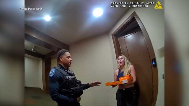 Officers complete delivery order after arresting delivery driver