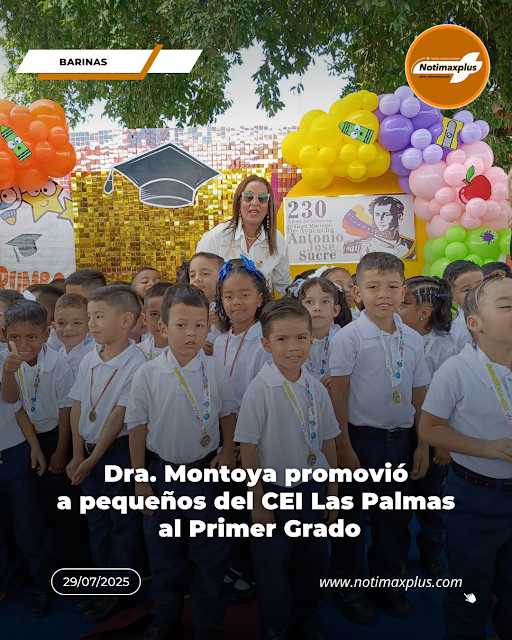 Dra. Montoya promovió a pequeños del CEI Las Palmas al Primer Grado