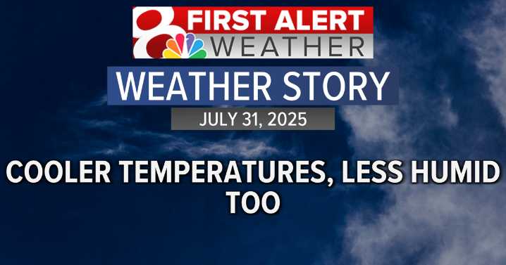 Forecast: Cooler temperatures, less humid too