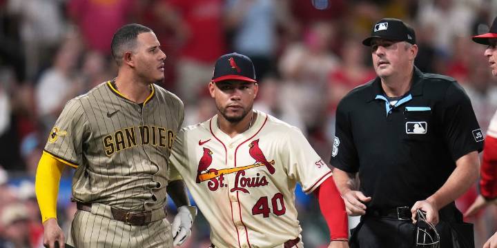 Machado has 2 hits, gets hit twice, too, in the Padres’ testy 3