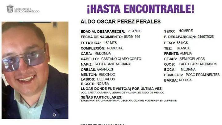 Aldo Óscar Pérez desaparece en Lerma; lo vieron por última vez en taxi