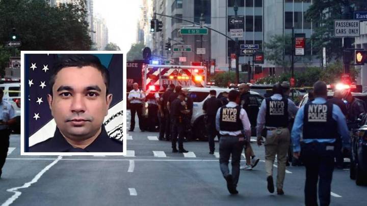 Identifican a policía de NY fallecido en tiroteo: era padre de familia y esperaba a su tercer hijo