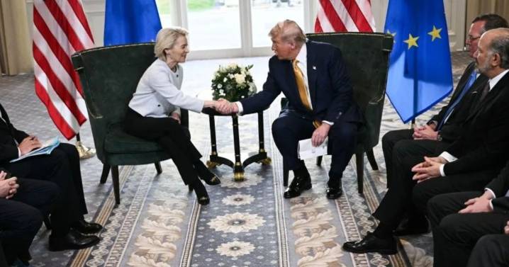 Donald Trump selló un «gran acuerdo» comercial con la Unión Europea para evitar una escalada de aranceles