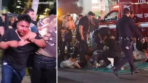 30 injured after car plows through crowd outside East Hollywood nightclub; driver pulled from vehicle and shot