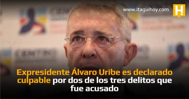 Expresidente Álvaro Uribe es declarado culpable por dos de los tres delitos que fue...