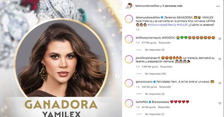 Yamilex Hernández celebra su triunfo como la primera Miss Universe Latina