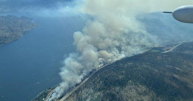 Wildfire evacuations underway for about 400 properties near Peachland, B.C.