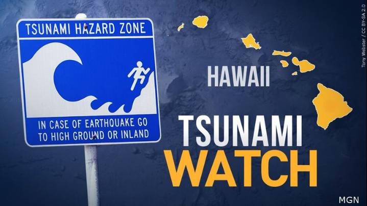 National Weather Service issues tsunami warning to Hawaii after 8.7 magnitude earthquake in Russia