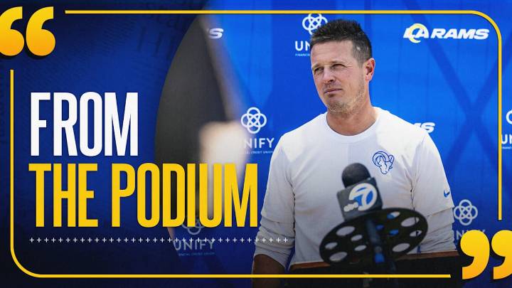 From the Podium: Chris Shula and Mike LaFleur discuss impressions and approaches from both sides of the ball through Day 7 of Rams Training Camp