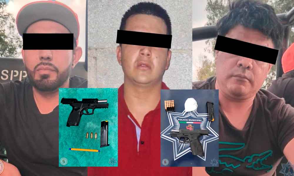DETIENEN A TRES HOMBRES ARMADOS EN LEÓN; LES ASEGURAN ARMAS Y DROGA