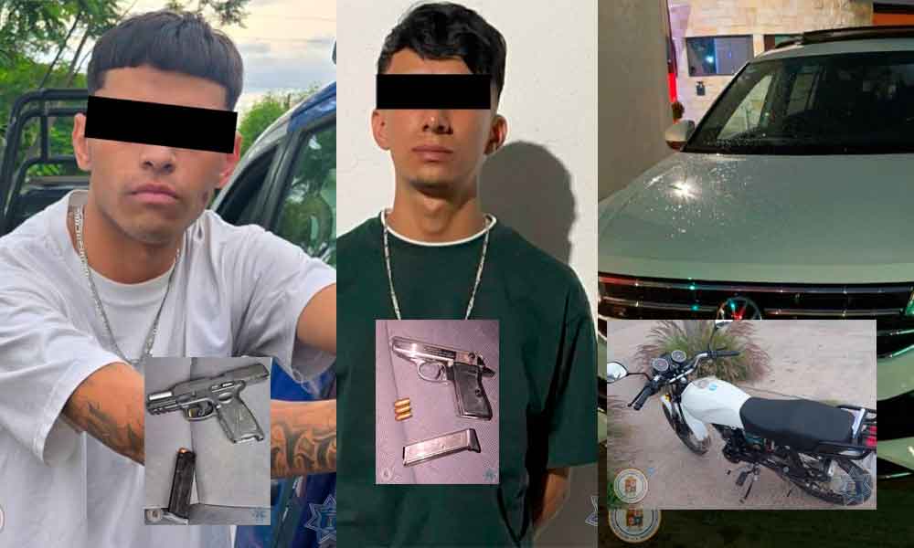 DETIENEN A DOS HOMBRES ARMADOS EN DISTINTOS HECHOS EN LEÓN