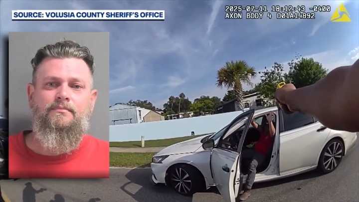 Man arrested after pulling out a gun on another driver in road rage incident 