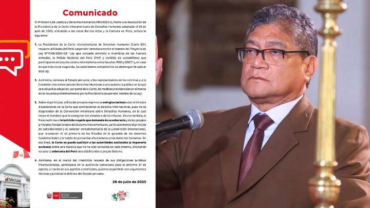 Gobierno de Dina Boluarte rechaza orden de CIDH para suspender el proyecto de ley de Amnistía para Policías y Militares