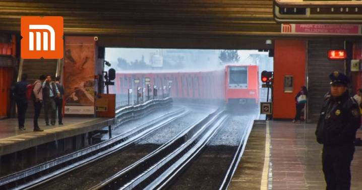 Lluvias complican al AICM: Estación Hangares de Línea 5, cerrada hasta nuevo aviso