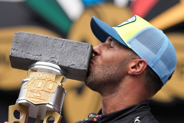 Bubba Wallace becomes the first Black driver to win a major race on Indianapolis’ oval