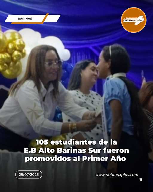 105 Estudiantes de la E.B Alto Barinas Sur fueron promovidos al Primer Año