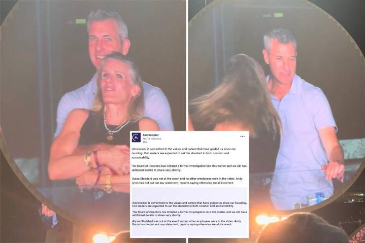 Astronomer launches investigation into CEO Andy Byron and HR boss Kristin Cabot's alleged affair after Coldplay kiss cam reveal