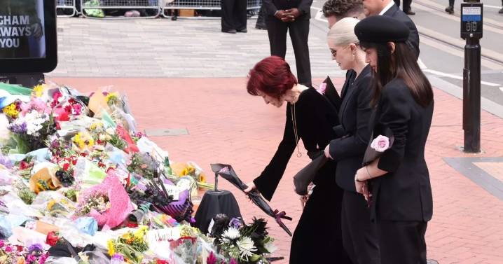 Sharon Osbourne in tears as she pays tribute to husband Ozzy at his funeral