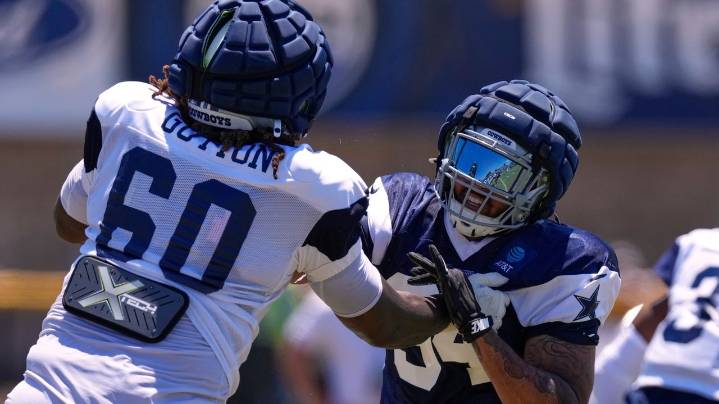 Cowboys LT Tyler Guyton fractures bone in right knee during practice, reports say