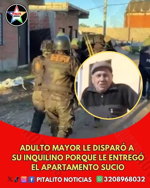 Adulto mayor le disparó a su inquilino por entregar apartamento sucio