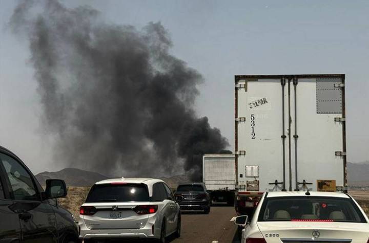 Northbound Interstate 15 closed due to fire in Southern California