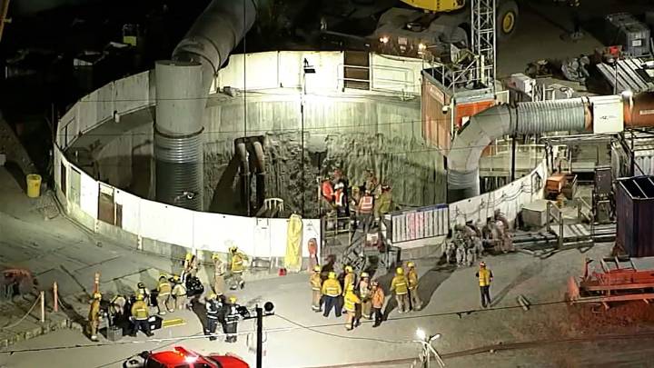 A partial tunnel collapse in Los Angeles left dozens of workers trapped about 400 feet below ground. They all survived