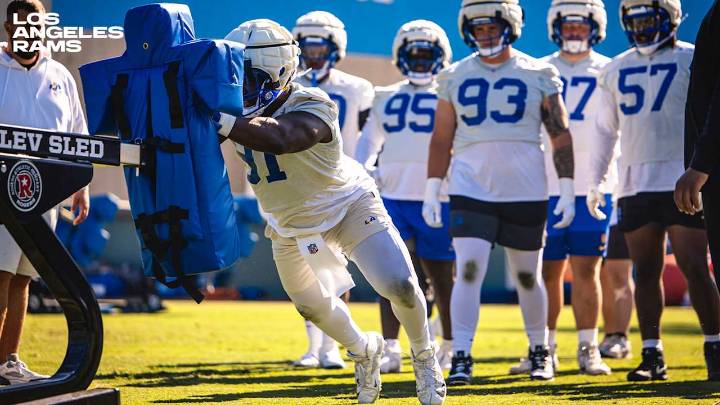 'We really have a great group of guys (that) you can plug and play whatever position': Kobie Turner excited about interchangeability of Rams' defensive line
