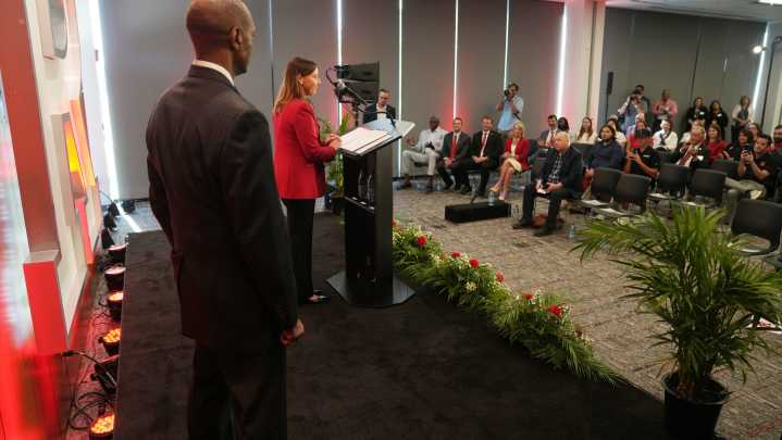 See photos of Keli Zinn, introduced as Rutgers' new athletic director